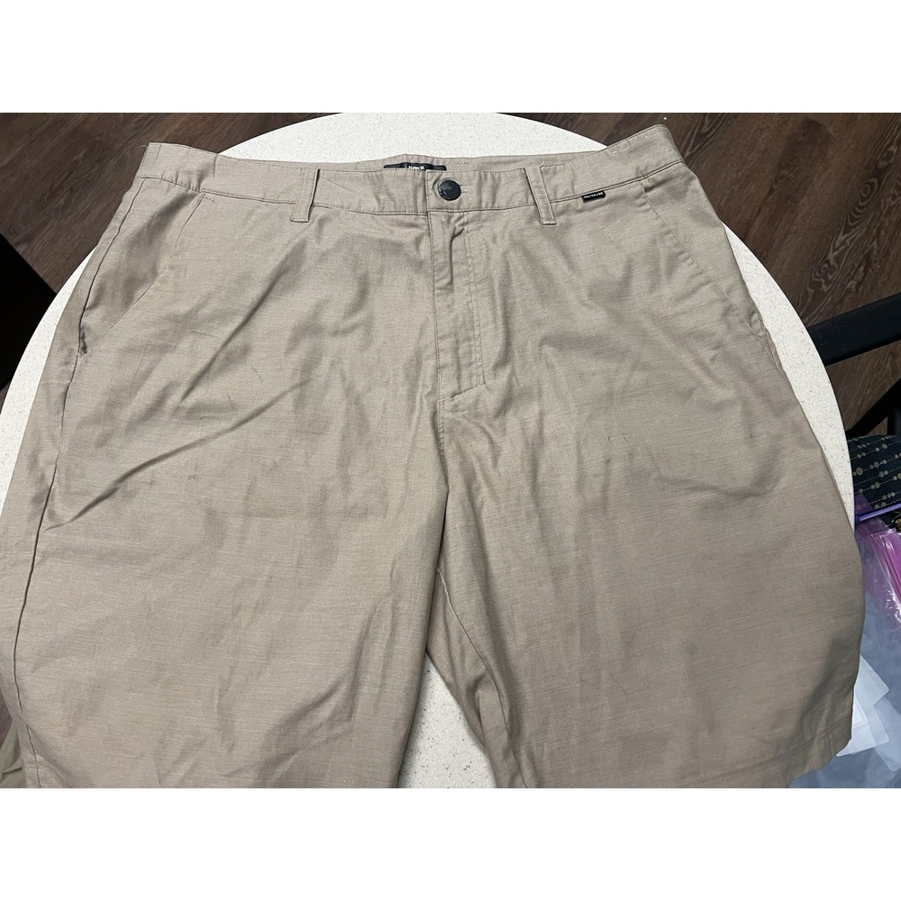 Hurley H2O-DRI Breathe Size 36 19" ChinoShorts- Khaki Stretch Moisture Wicking